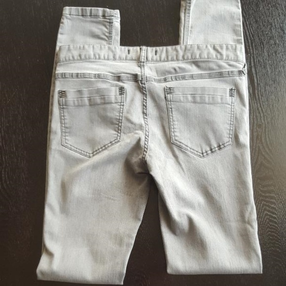 Free people jeans skinny grey distressed long - Picture 3 of 8